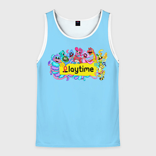 Мужская майка без рукавов POPPY PLAYTIME chapter 2 персонажи / 3D-Белый – фото 1