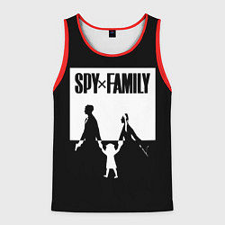 Мужская майка без рукавов Spy x Family: Семья шпиона черно-белая