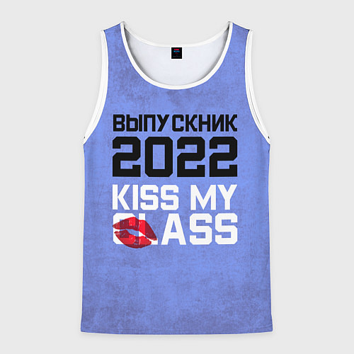 Мужская майка без рукавов Выпускник 2022! / 3D-Белый – фото 1