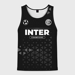 Майка-безрукавка мужская Inter Форма Champions, цвет: 3D-черный