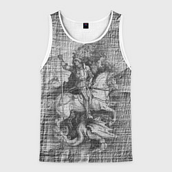 Мужская майка без рукавов Альбрехт Дюрер Всадник побеждающий дракона Гравюра