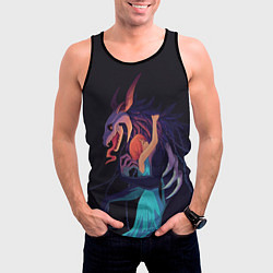 Майка-безрукавка мужская Объятия чародея Невеста чародея, цвет: 3D-черный — фото 2