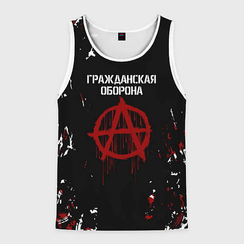 Мужская майка без рукавов Гражданская оборона A / 3D-Белый – фото 1