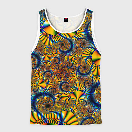 Мужская майка без рукавов FRACTAL COLOR PATTERN / 3D-Белый – фото 1