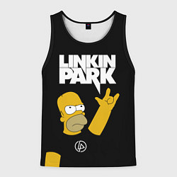 Майка-безрукавка мужская LINKIN PARK ГОМЕР СИМПСОН, SIMPSONS, цвет: 3D-черный