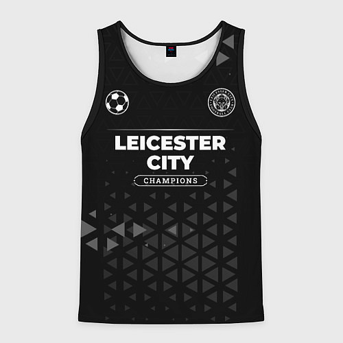 Мужская майка без рукавов Leicester City Champions Uniform / 3D-Черный – фото 1