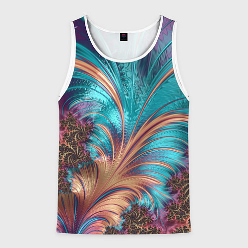 Мужская майка без рукавов Floral composition Цветочная композиция / 3D-Белый – фото 1