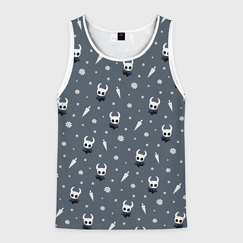 Мужская майка без рукавов Рыцарь, Гео, Гвоздь Hollow Knight / 3D-Белый – фото 1