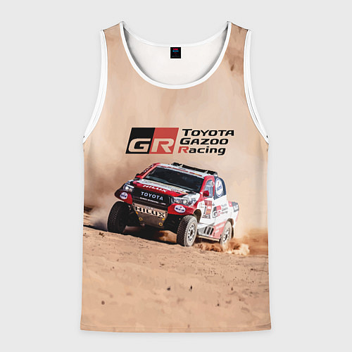 Мужская майка без рукавов Toyota Gazoo Racing Desert Rally / 3D-Белый – фото 1