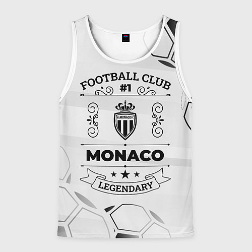 Мужская майка без рукавов Monaco Football Club Number 1 Legendary / 3D-Белый – фото 1