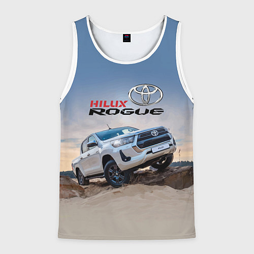 Мужская майка без рукавов Toyota Hilux Rogue Off-road vehicle Тойота - прохо / 3D-Белый – фото 1