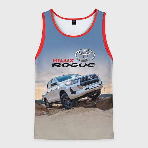 Мужская майка без рукавов Toyota Hilux Rogue Off-road vehicle Тойота - прохо / 3D-Красный – фото 1