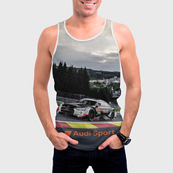 Майка-безрукавка мужская Audi Sport Racing team Ауди Спорт Гоночная команда, цвет: 3D-белый — фото 2