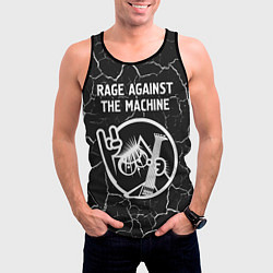 Майка-безрукавка мужская Rage Against The Machine КОТ Трещины, цвет: 3D-черный — фото 2