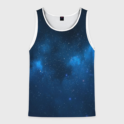 Мужская майка без рукавов Космическая ночь / 3D-Белый – фото 1