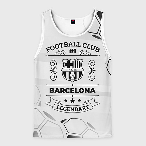 Мужская майка без рукавов Barcelona Football Club Number 1 Legendary / 3D-Белый – фото 1