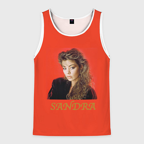 Мужская майка без рукавов Звёзды 80-х Sandra / 3D-Белый – фото 1