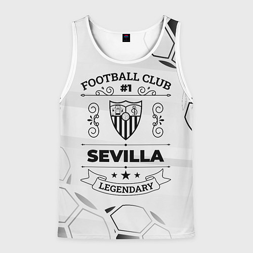 Мужская майка без рукавов Sevilla Football Club Number 1 Legendary / 3D-Белый – фото 1