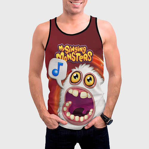 Мужская майка без рукавов My singing monster / 3D-Черный – фото 3