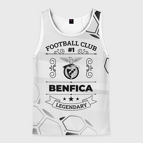 Мужская майка без рукавов Benfica Football Club Number 1 Legendary / 3D-Белый – фото 1