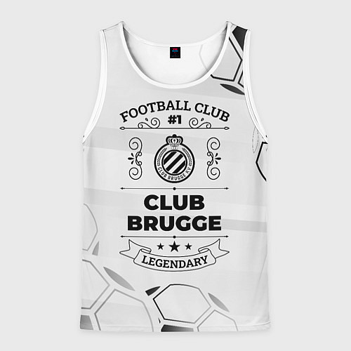 Мужская майка без рукавов Club Brugge Football Club Number 1 Legendary / 3D-Белый – фото 1