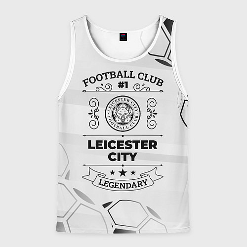 Мужская майка без рукавов Leicester City Football Club Number 1 Legendary / 3D-Белый – фото 1