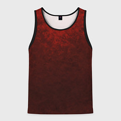 Майка-безрукавка мужская Мраморный красно-черный градиент, цвет: 3D-черный