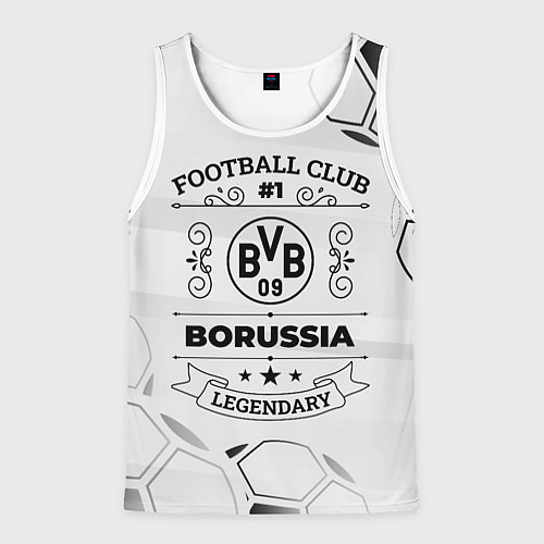 Мужская майка без рукавов Borussia Football Club Number 1 Legendary / 3D-Белый – фото 1