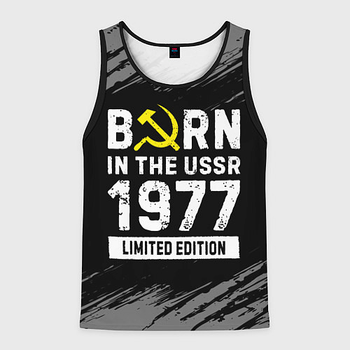 Мужская майка без рукавов Born In The USSR 1977 year Limited Edition / 3D-Черный – фото 1