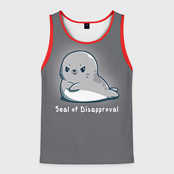 Майка-безрукавка мужская Seal of Disapproval, цвет: 3D-красный