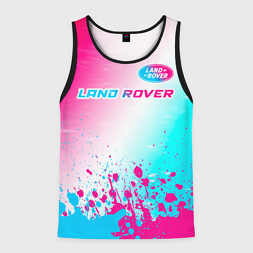 Мужская майка без рукавов Land Rover Neon Gradient / 3D-Черный – фото 1