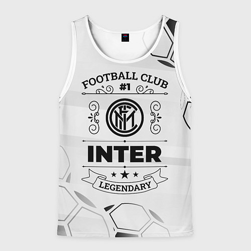 Мужская майка без рукавов Inter Football Club Number 1 Legendary / 3D-Белый – фото 1