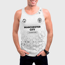 Майка-безрукавка мужская Manchester City Champions Униформа, цвет: 3D-белый — фото 2