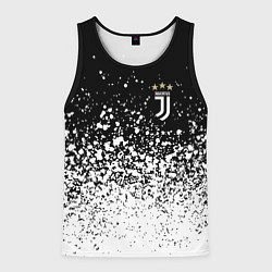 Майка-безрукавка мужская Juventus fc брызги краски, цвет: 3D-черный