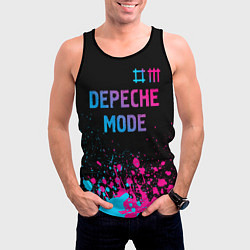 Майка-безрукавка мужская Depeche Mode Neon Gradient, цвет: 3D-черный — фото 2