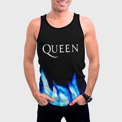 Майка-безрукавка мужская Queen Blue Fire, цвет: 3D-черный — фото 2