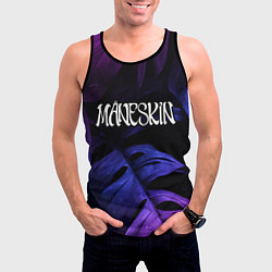 Майка-безрукавка мужская Maneskin Neon Monstera, цвет: 3D-черный — фото 2