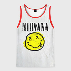 Майка-безрукавка мужская Nirvana логотип гранж, цвет: 3D-красный
