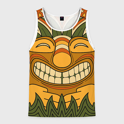 Мужская майка без рукавов Polynesian tiki LUCKY / 3D-Белый – фото 1