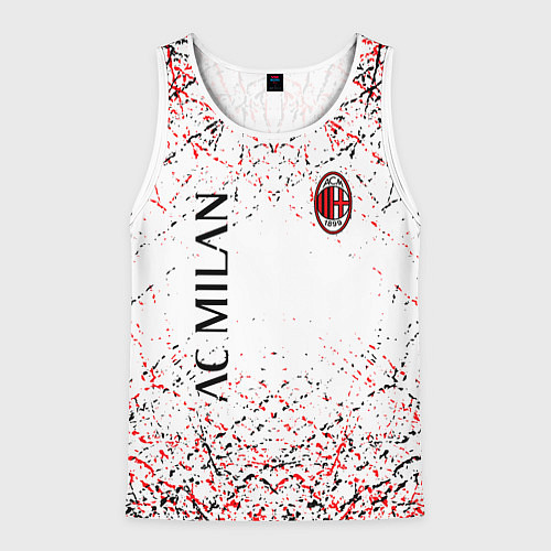 Мужская майка без рукавов Ac milan logo / 3D-Белый – фото 1