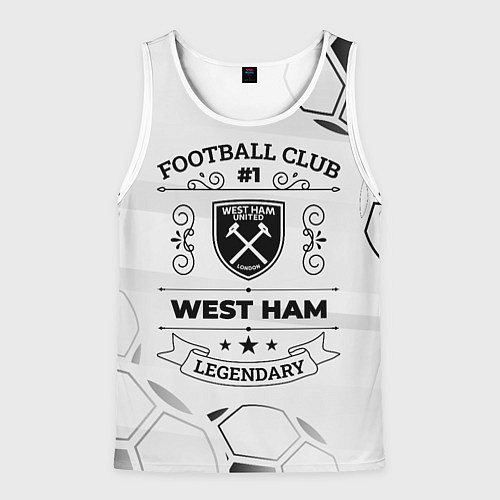 Мужская майка без рукавов West Ham Football Club Number 1 Legendary / 3D-Белый – фото 1