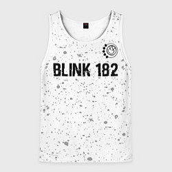 Майка-безрукавка мужская Blink 182 Glitch на светлом фоне, цвет: 3D-белый