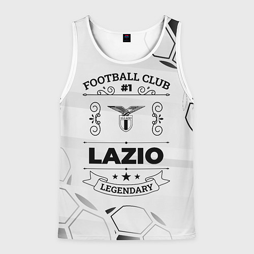 Мужская майка без рукавов Lazio Football Club Number 1 Legendary / 3D-Белый – фото 1