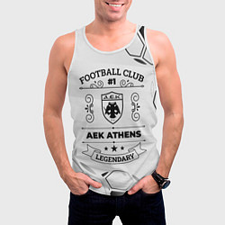 Майка-безрукавка мужская AEK Athens Football Club Number 1 Legendary, цвет: 3D-белый — фото 2