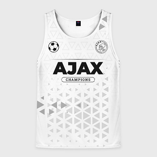 Мужская майка без рукавов Ajax Champions Униформа / 3D-Белый – фото 1