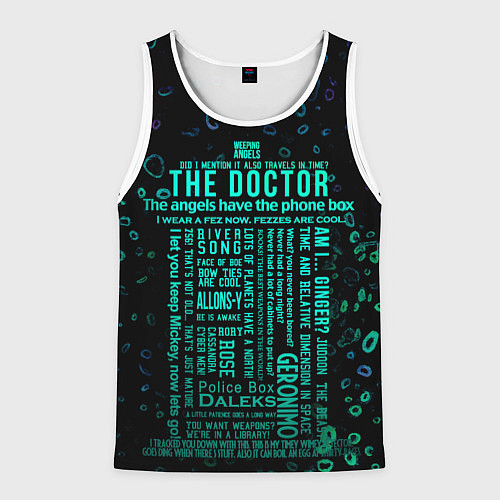 Мужская майка без рукавов Tardis Doctor Who Memories / 3D-Белый – фото 1