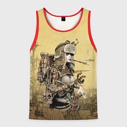 Мужская майка без рукавов Крутая девчонка в стиле Стимпанк