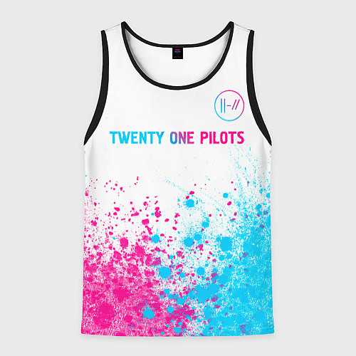 Мужская майка без рукавов Twenty One Pilots Neon Gradient / 3D-Черный – фото 1