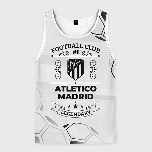 Мужская майка без рукавов Atletico Madrid Football Club Number 1 Legendary / 3D-Белый – фото 1