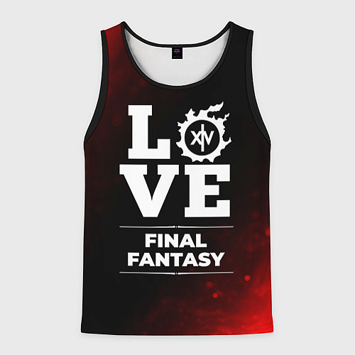 Мужская майка без рукавов Final Fantasy Love Классика / 3D-Черный – фото 1